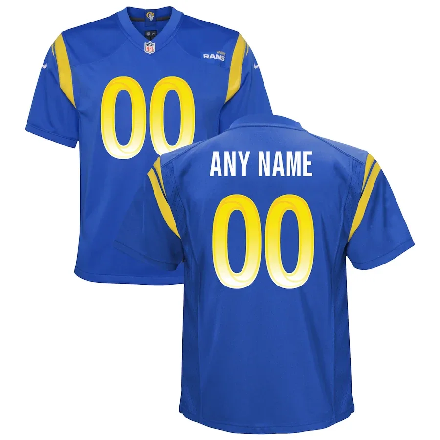 Youth Royal Los Angeles Rams Custom Game Jersey -