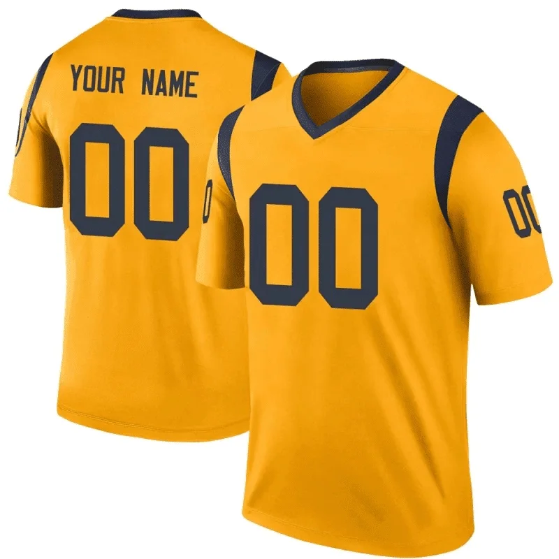 Youth's Custom Los Angeles Rams Color Rush Jersey - Legend Gold -
