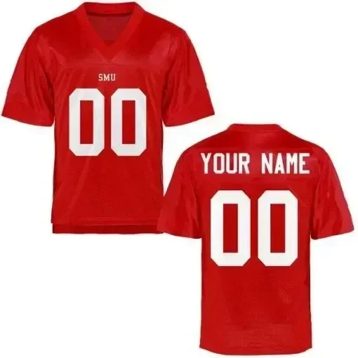Men's SMU Mustangs Style Customizable Football Jersey Style 2 Jersey , NCAA jerseys -