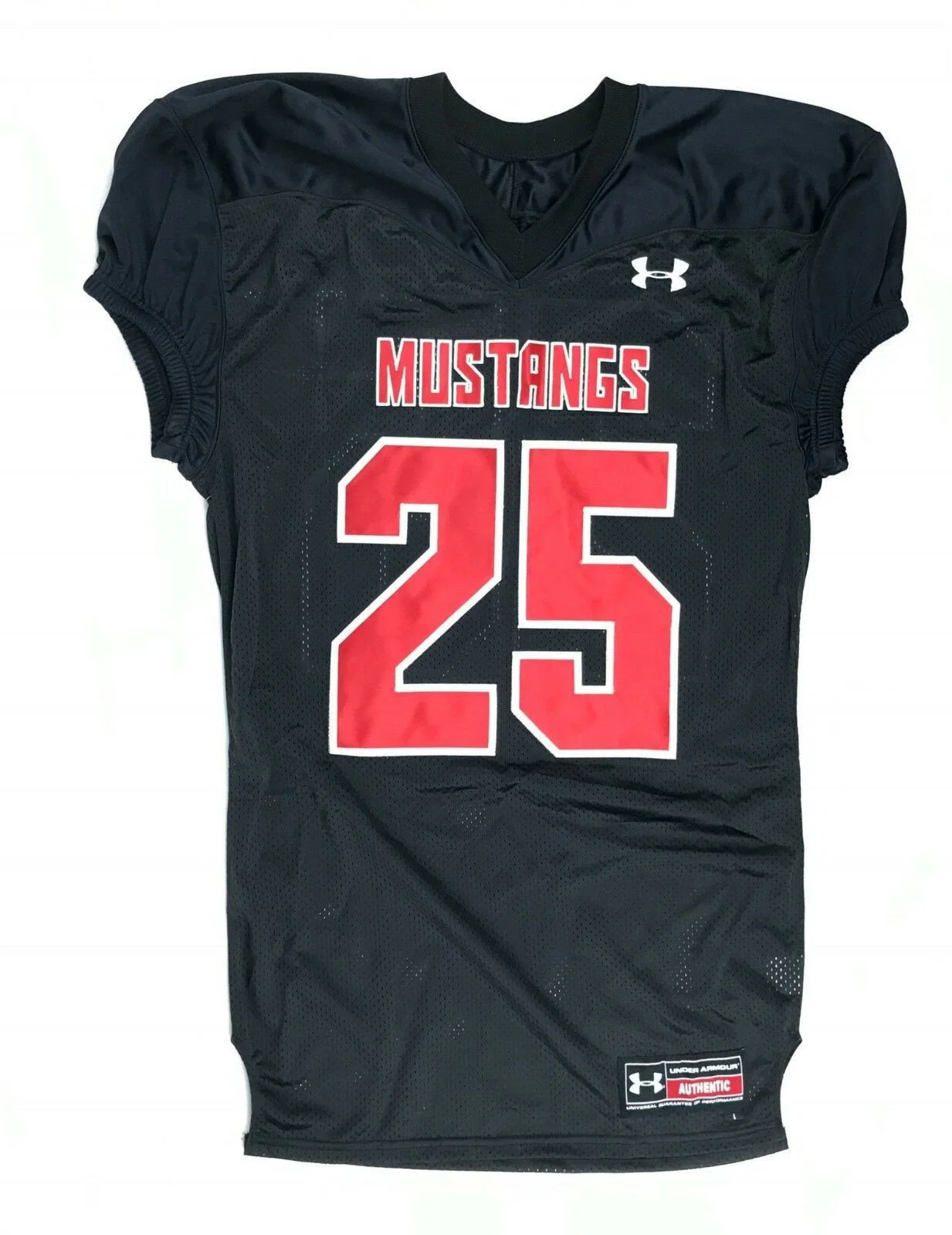 Men's Under Armour SMU Mustangs Football Custom Jersey Black -