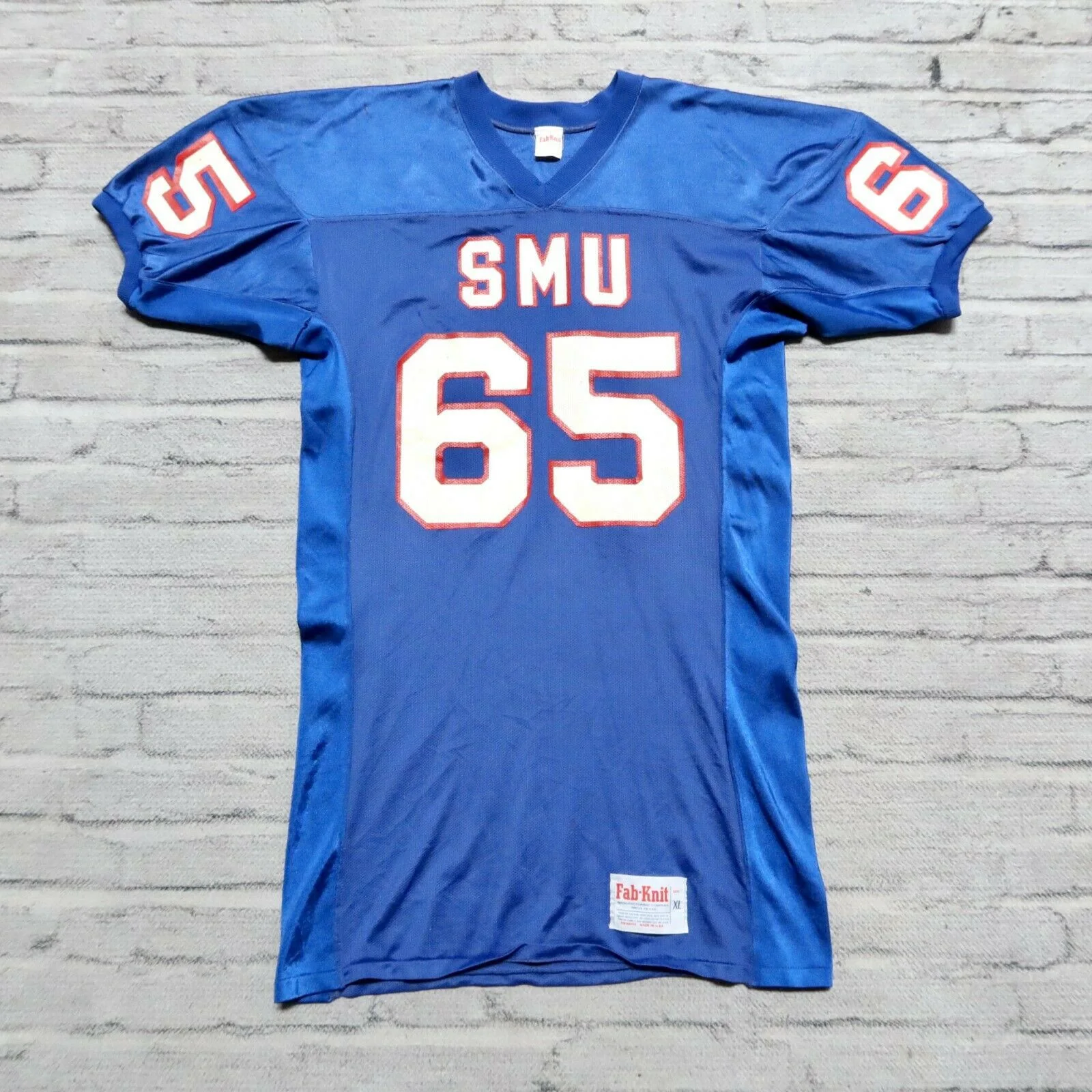 Youth's Custom Vintage SMU Mustangs Football Jersey -