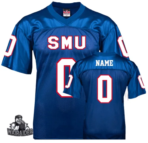 Youth's SMU Mustangs Blue Custom Football Jersey, NCAA jerseys -