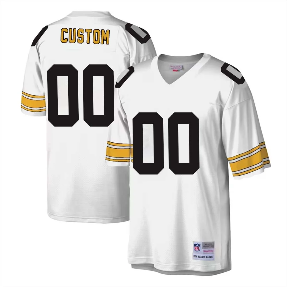 Custom Pittsburgh Steelers Mitchell & Ness Legacy  Jersey - White