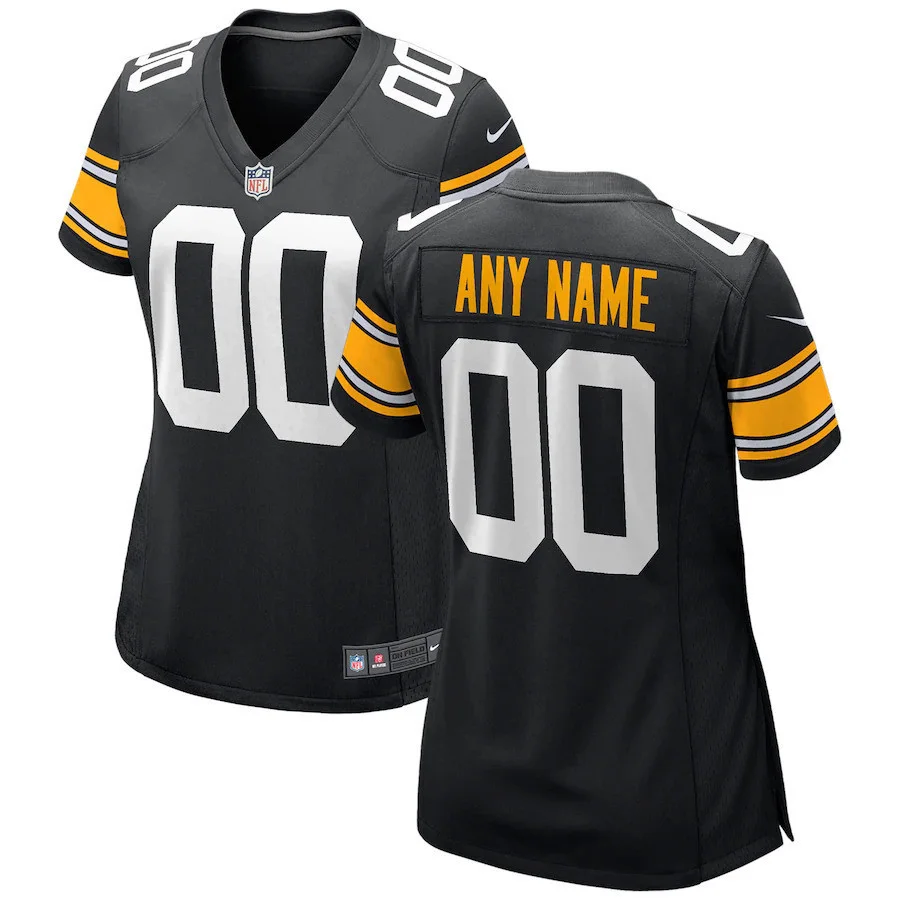 Custom Steelers Jersey for Woman Pittsburgh Steelers Alternate Game Jersey - Custom -