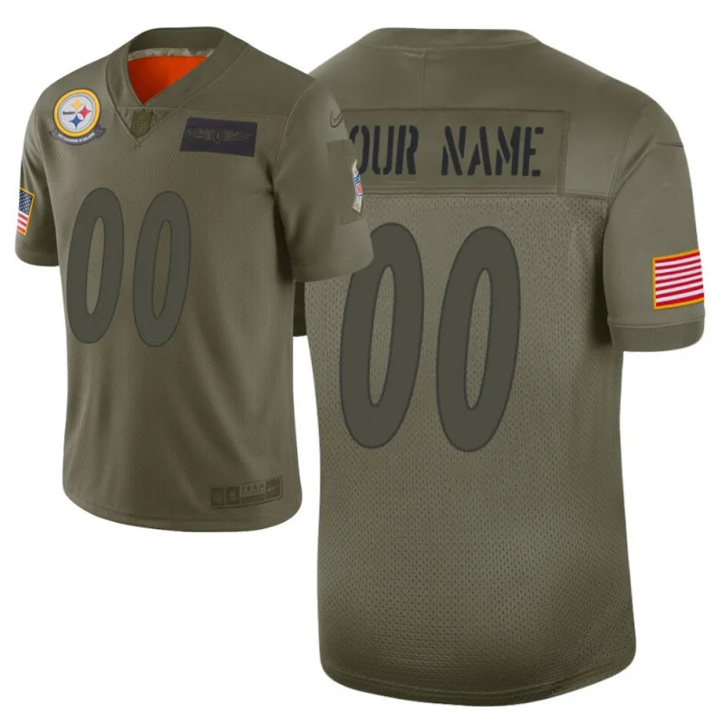 Custom Steelers Jersey for Youth Custom Pittsburgh Steelers Camo Limited Jersey - 2019 Salute To Service -