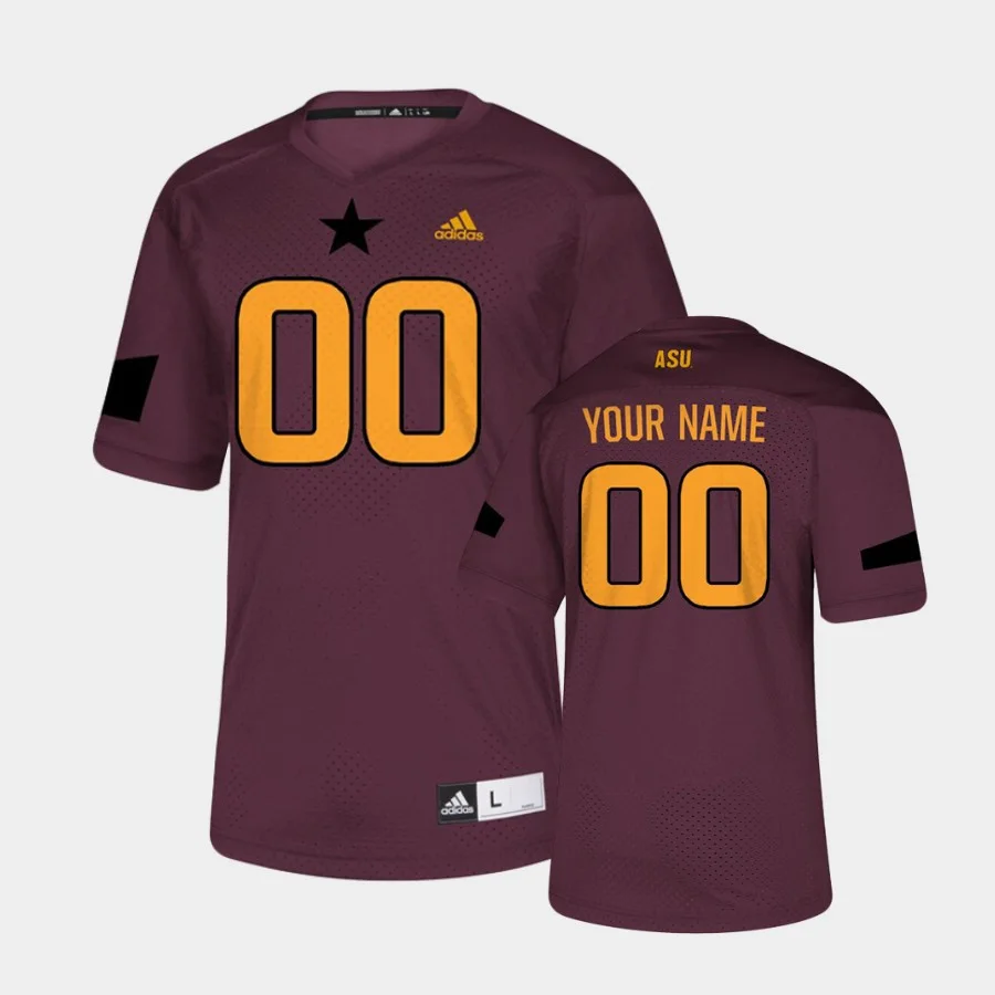 Men's Arizona State Sun Devils Custom Maroon College Football Jersey -