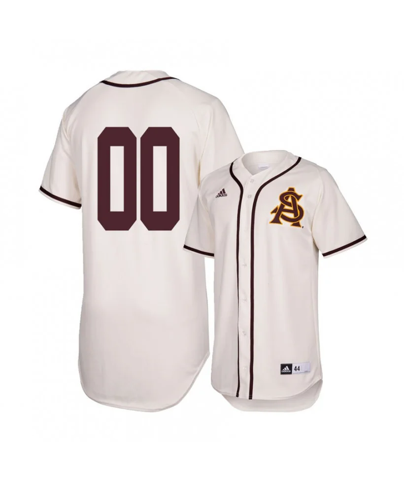 Men's Arizona State Sun Devils White Custom Baseball Jersey -