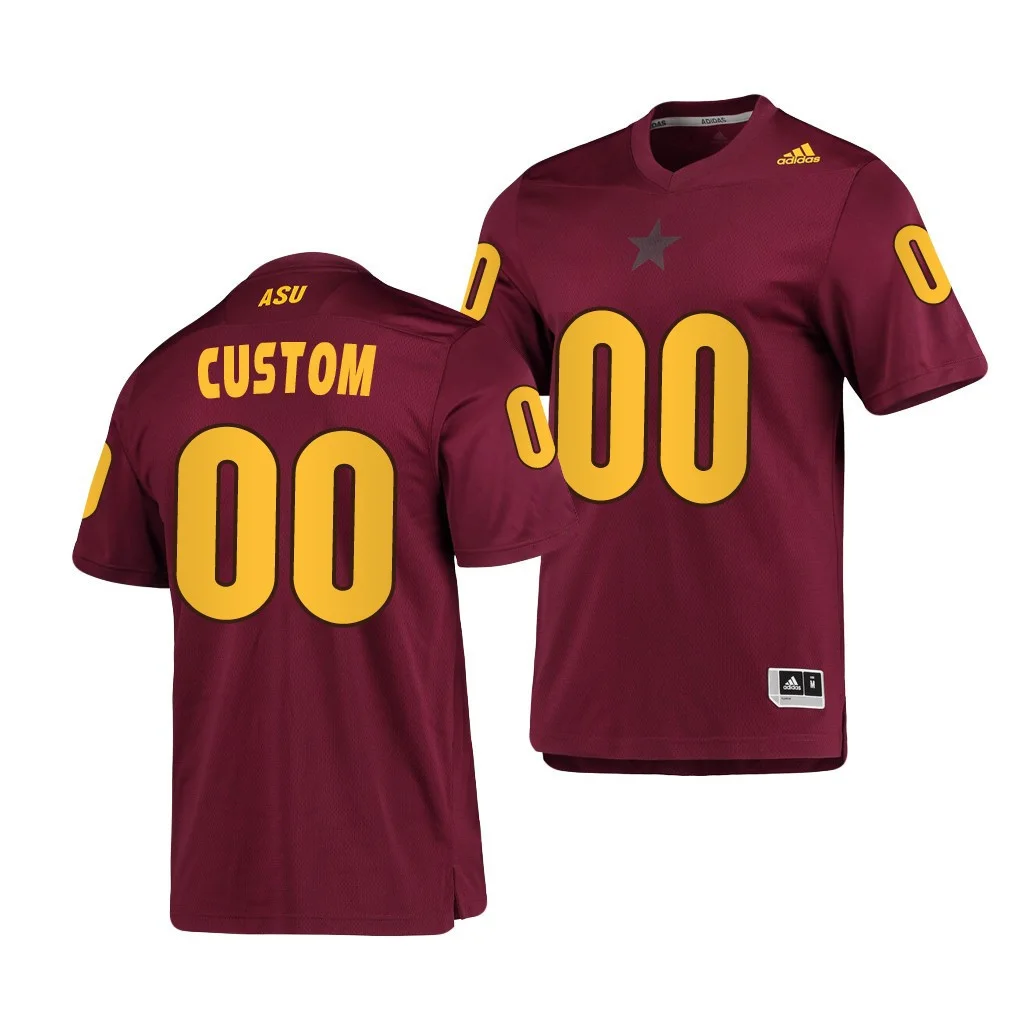 Youth's Arizona State Sun Devils Custom 00 Maroon  AEROREADY Jersey