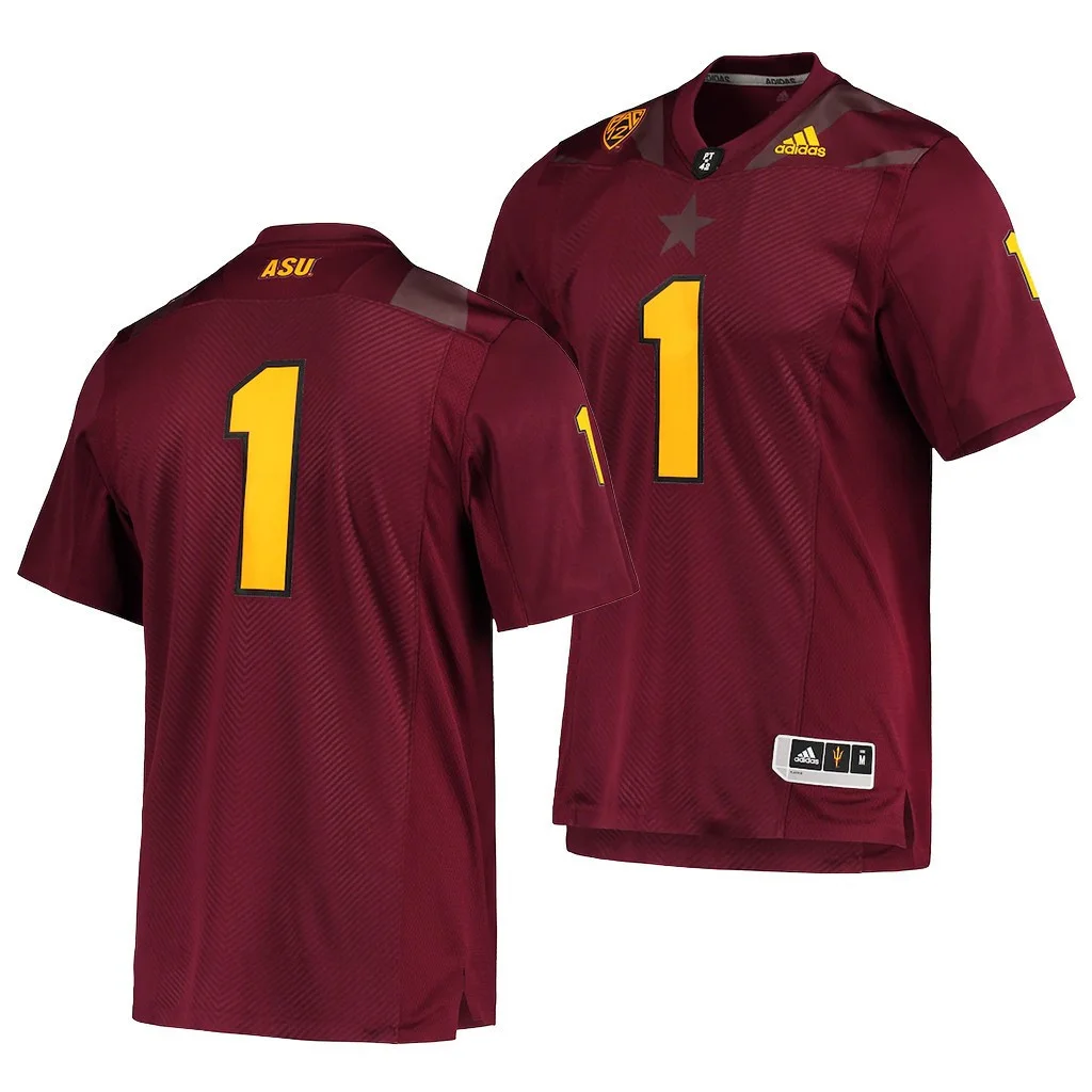 Youth's Arizona State Sun Devils Custom 1 Maroon College Football Premier Jersey -
