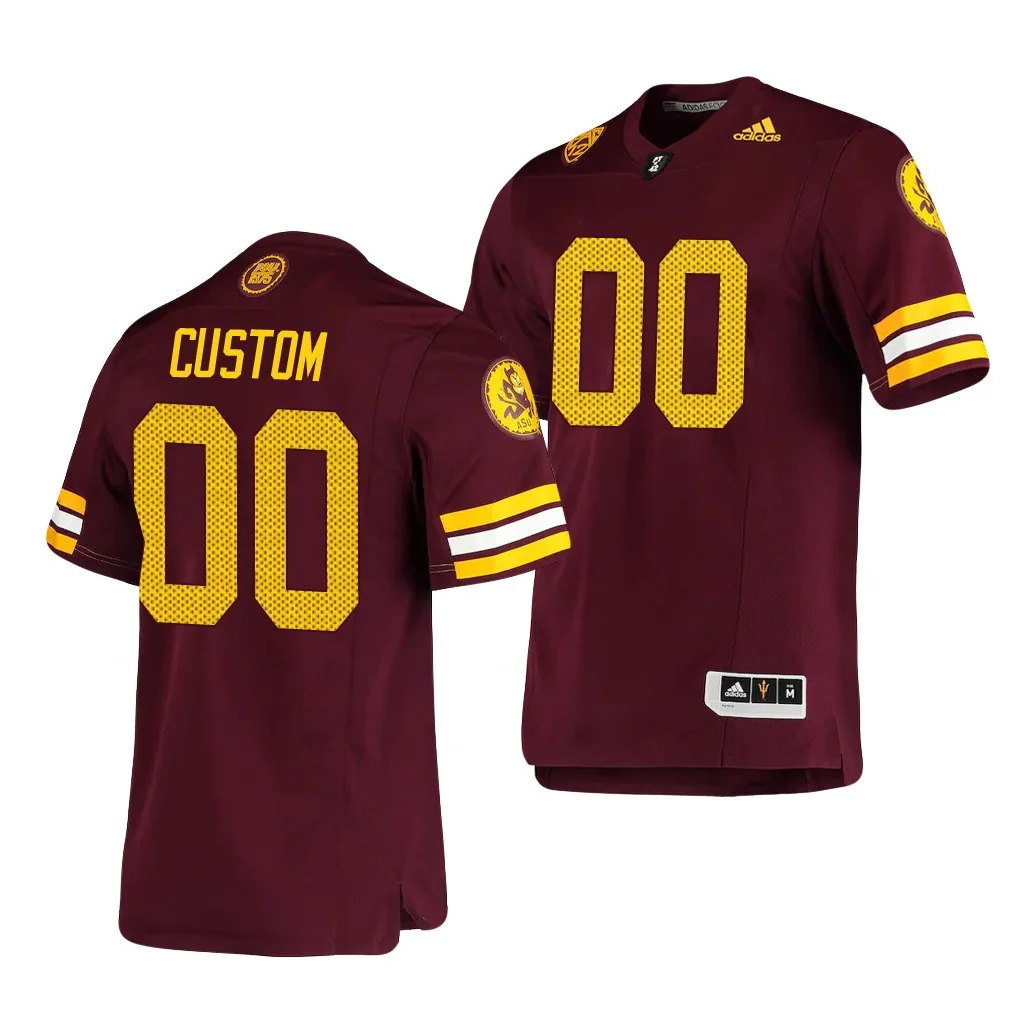 Youth's Arizona State Sun Devils Custom Maroon Premier Football Jersey -