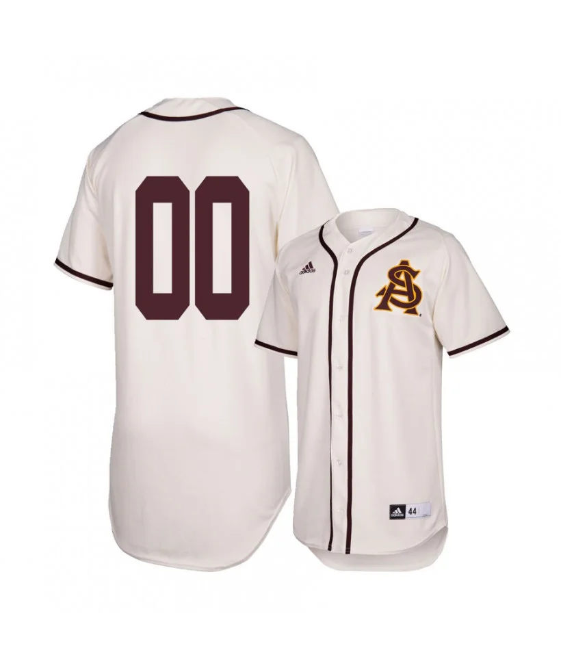 Youth's Arizona State Sun Devils White Custom Baseball Jersey -