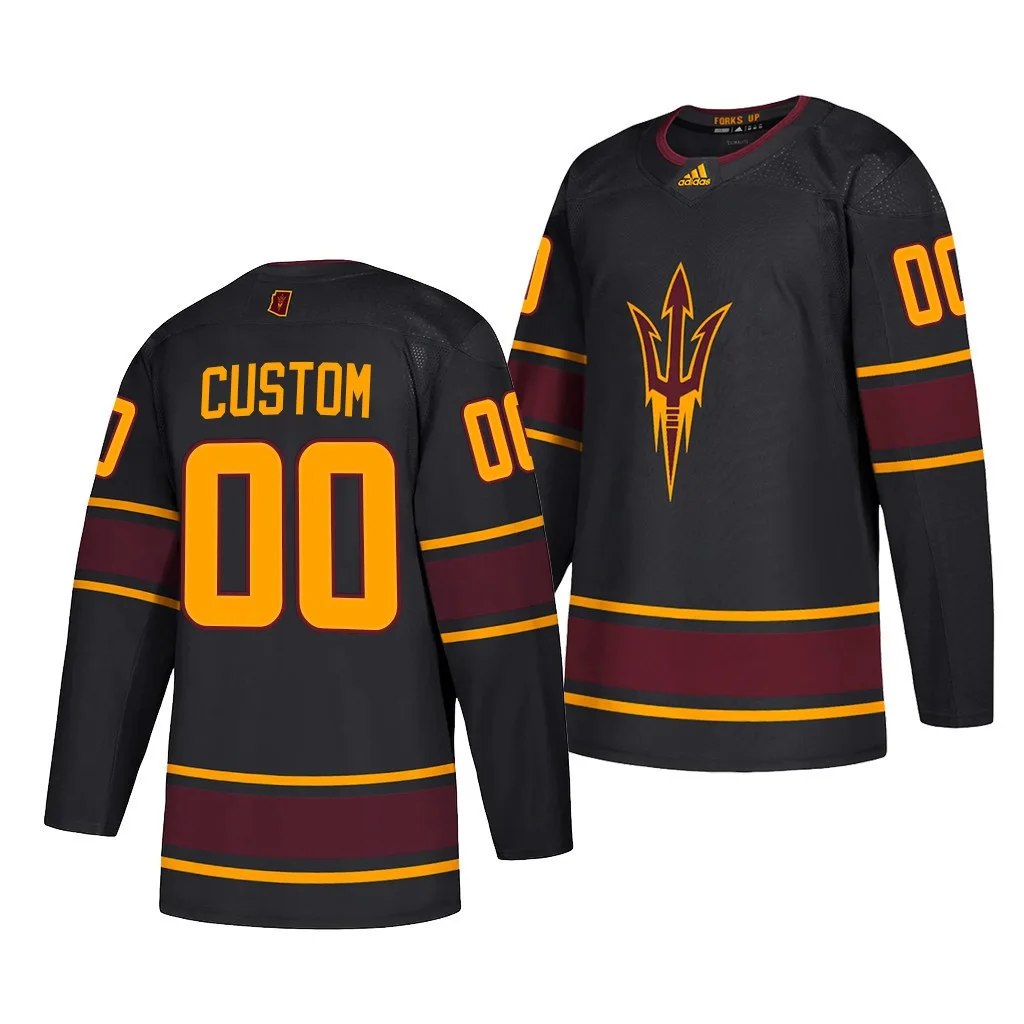 Youth's  Custom Arizona State Sun Devils Black 2020-21  Jersey College Hockey
