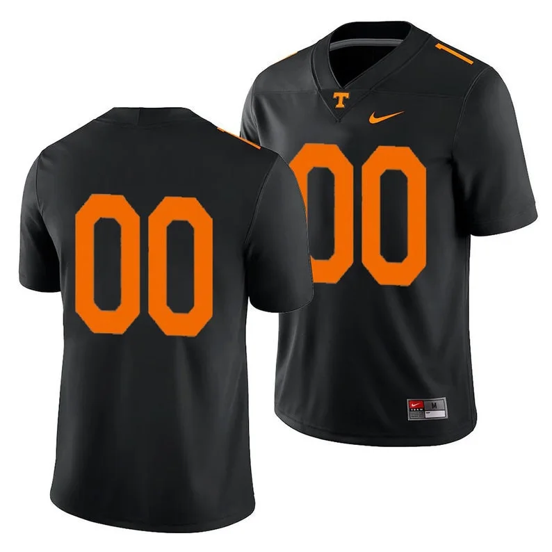 Men's Tennessee Volunteers Custom College Football Game Jersey - Black -