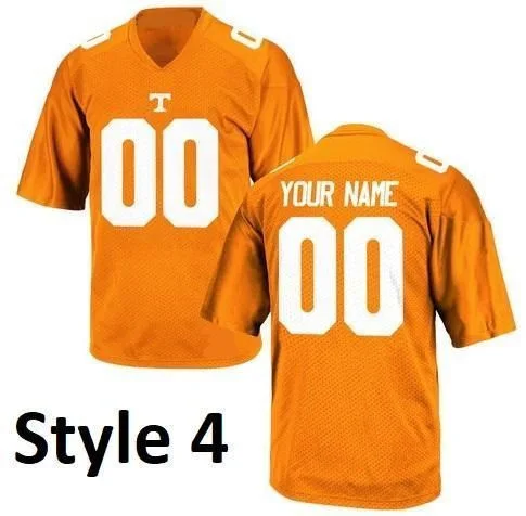 Men's Tennessee Volunteers Style Customizable Football Jersey Style 4 Jersey , NCAA jerseys -