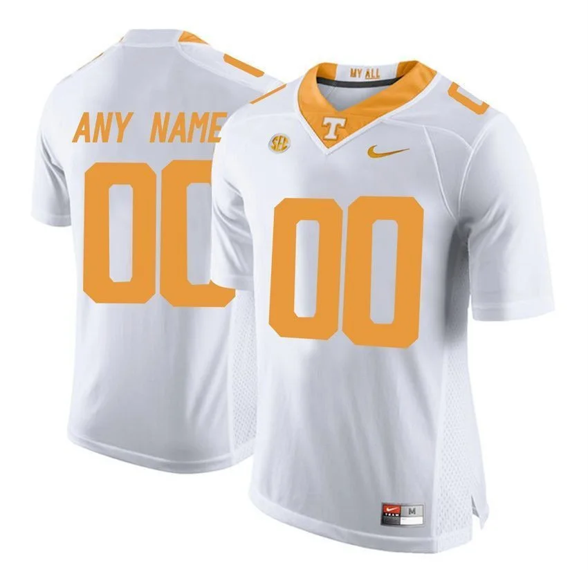 Youth's Tennessee Volunteers White College Limited Football Customized Jersey -