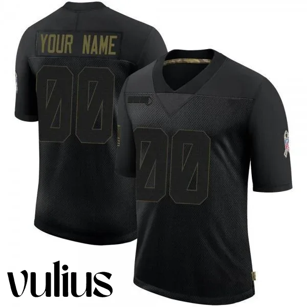 Custom Texans Jersey, Black Men's Jersey, 2020 Salute To Service Jersey -