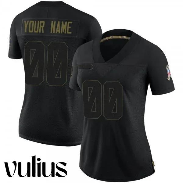 Custom Texans Jersey, Black Woman's Jersey, 2020 Salute To Service Jersey -