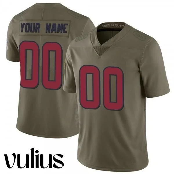 Custom Texans Jersey, Olive Men's Jersey, 2017 Salute to Service Jersey -