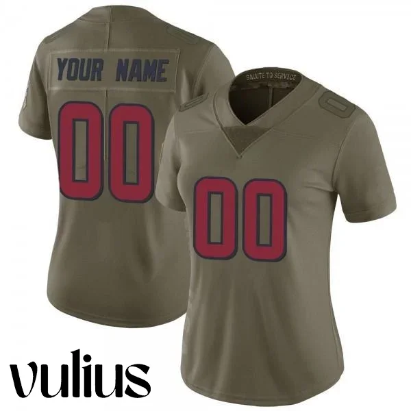 Custom Texans Jersey, Olive Woman's Jersey, 2017 Salute to Service Jersey -