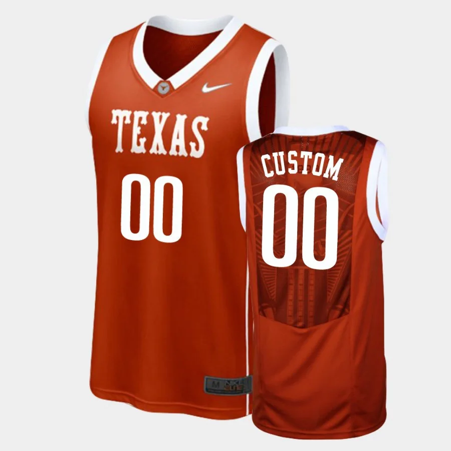Men's Texas Longhorns Burnt Orange  Elite Aerographic Custom Jersey