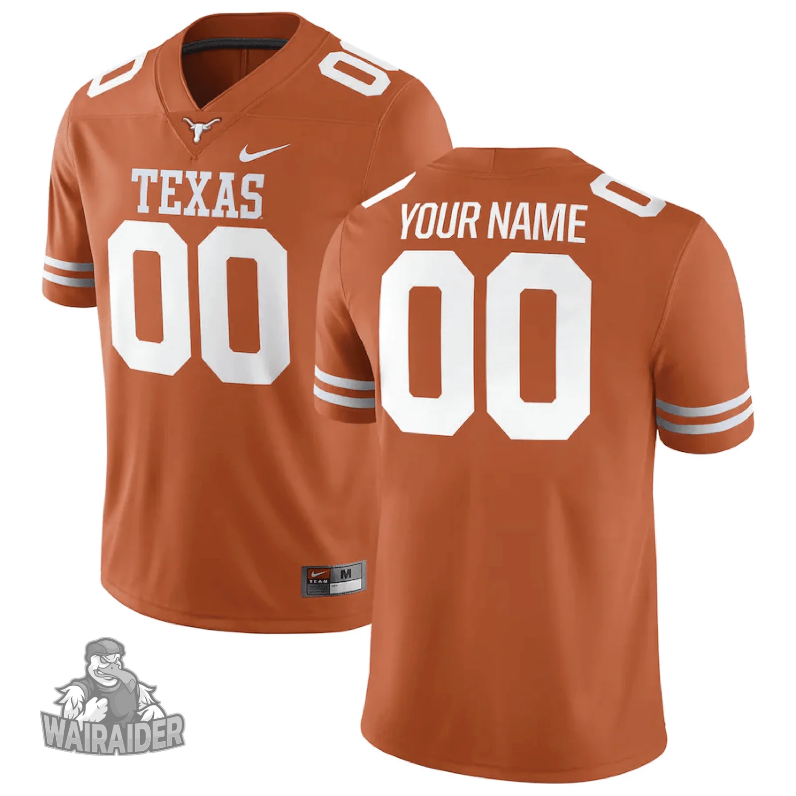 Men's Texas Longhorns Orange Customized Football Jersey, Custom Texas Longhorns Jersey -