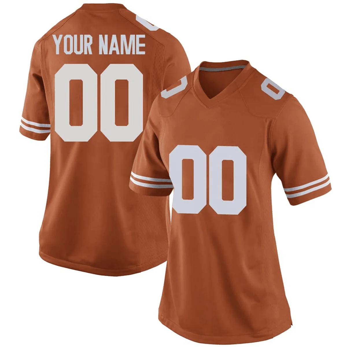 Woman's Texas Longhorns Orange Customized Football Jersey , Custom Texas Longhorns Jersey -