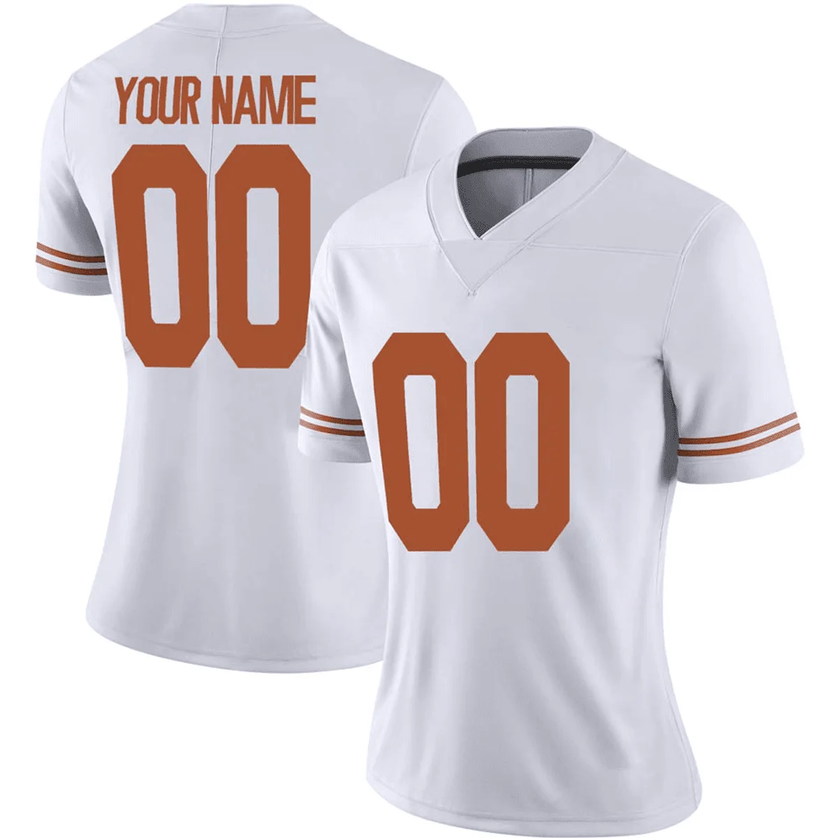 Woman's Texas Longhorns White Customized Football Jersey , Custom Texas Longhorns Jersey -