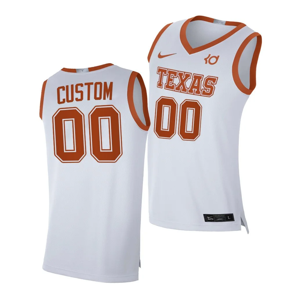 Youth's Texas Longhorns Custom White 2020-21 Alumni Player Limited Jersey -