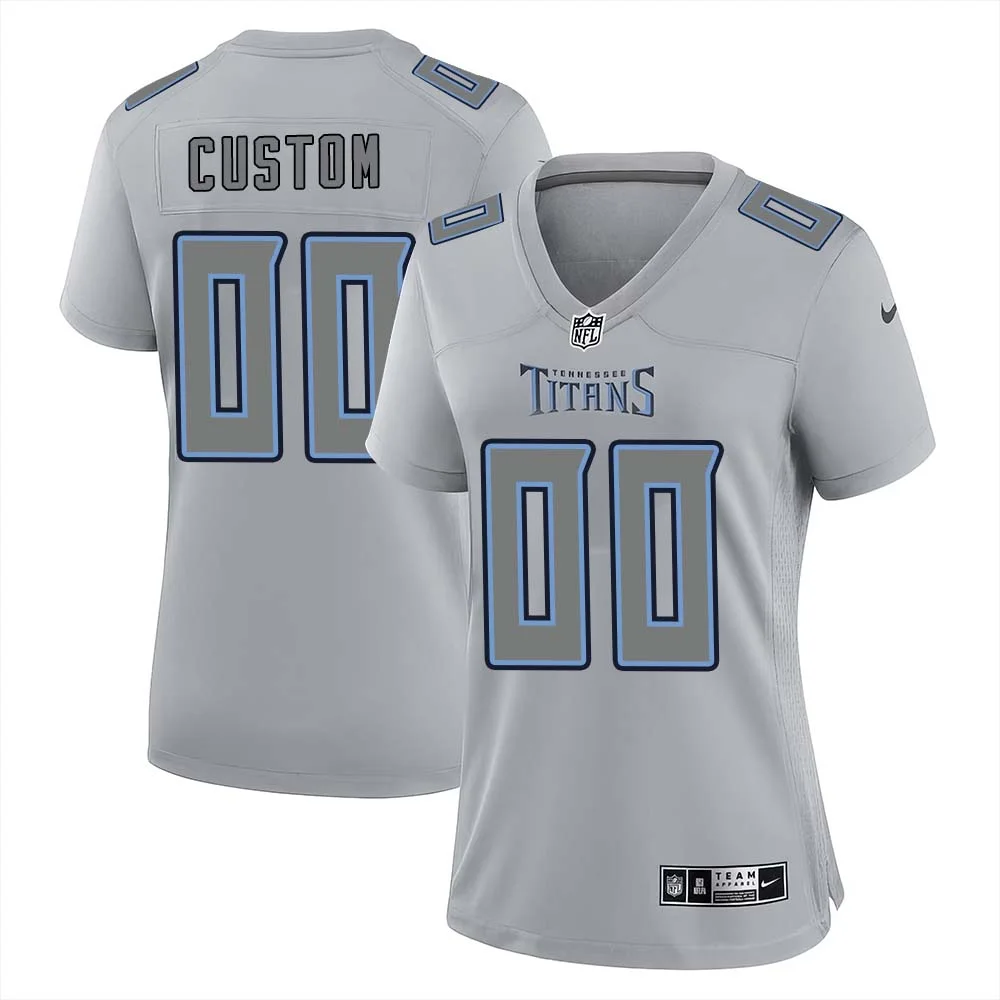 Custom Tennessee Titans Woman Atmosphere Fashion Game Jersey - Gray -