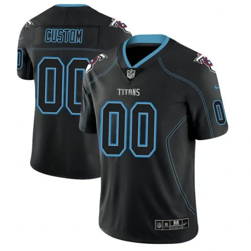 Men's Tennessee Titans 2018 Lights Out Color Rush Limited Black Customized Jersey -