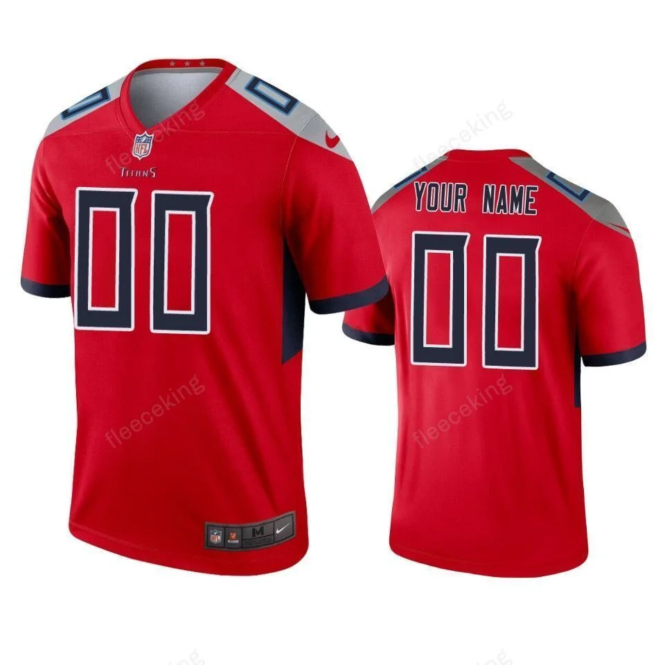 Men's Tennessee Titans Custom Red Inverted Legend Jersey -