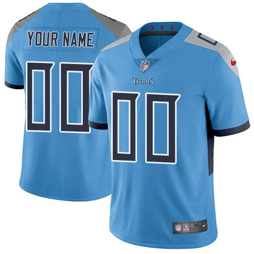 Men's Tennessee Titans Light Blue Alternate Customized Vapor Untouchable Limited Jersey -