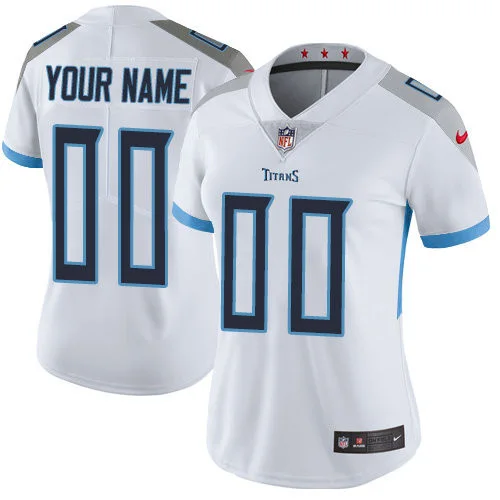 Woman's Tennessee Titans White Road Customized Vapor Untouchable Limited Jersey -