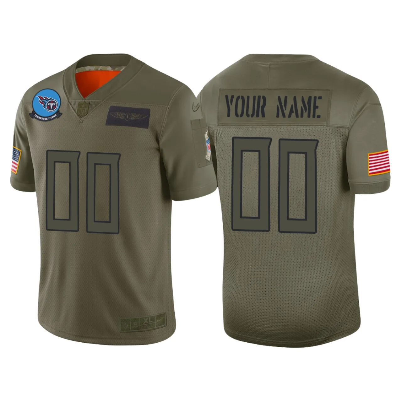 Youth's Custom Tennessee Titans 2019 Salute to Service Camo Jersey - Limited -