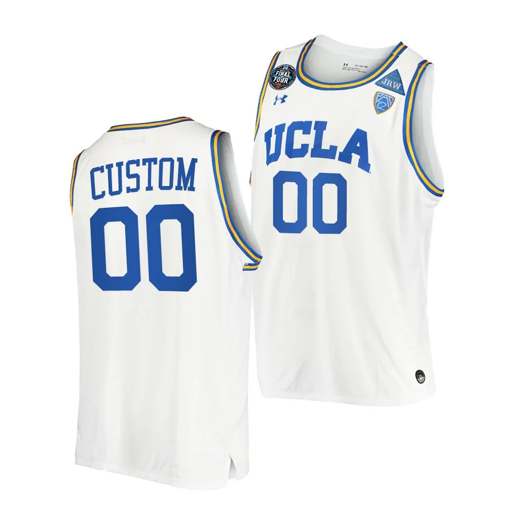 Men's UCLA Bruins Custom 2021 March Madness Final Four White JRW Jersey -