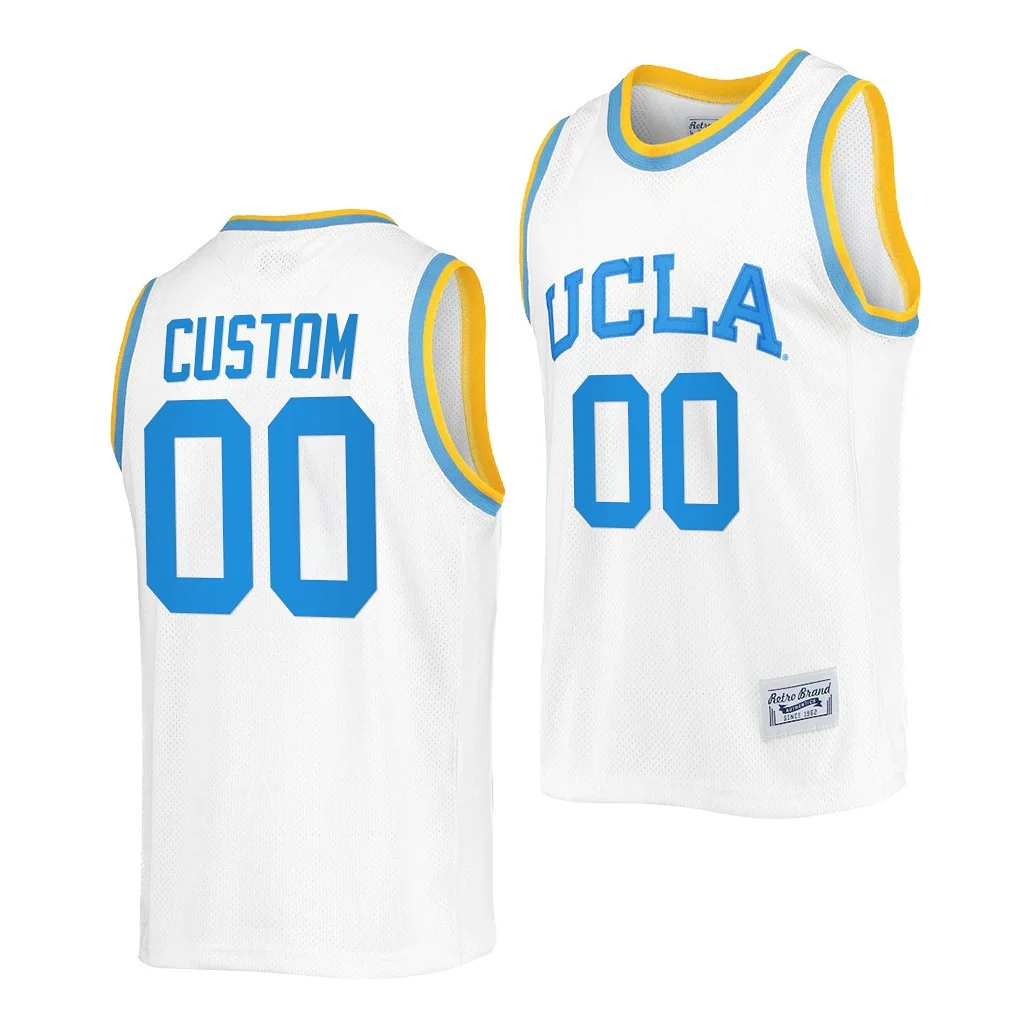 Men's UCLA Bruins Custom White Commemorative Classic College Jersey -