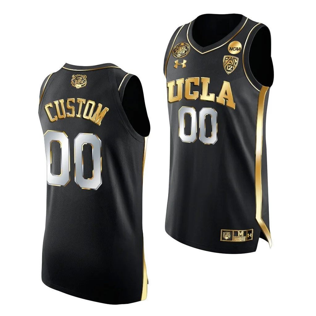 Youth's Custom UCLA Bruins 2021 March Madness Final Four Black Golden  Jersey -