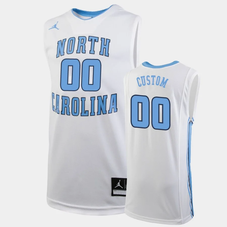Men's North Carolina Tar Heels White  Jordan Brand Custom Jersey