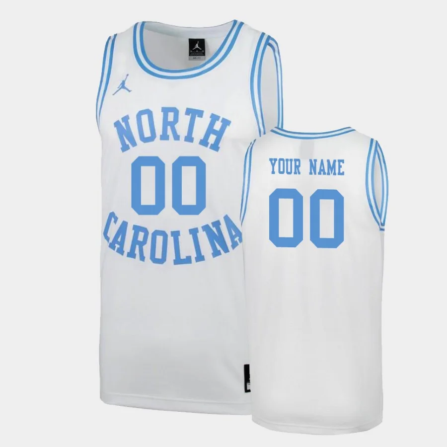 Youth's North Carolina Tar Heels White March Madness Special Custom Jersey -