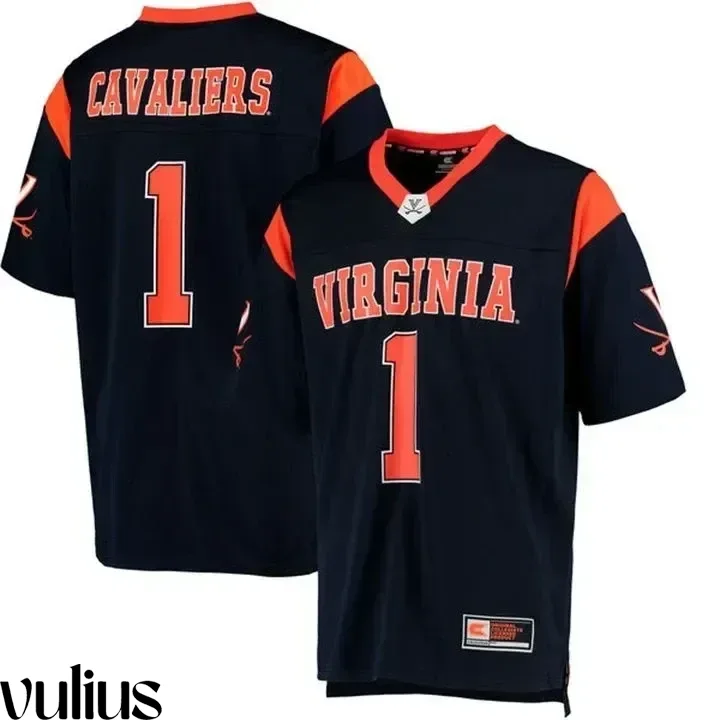 Custom Virginia Tech Jersey, Navy Men's, College Hail Mary Custom Football Jersey -