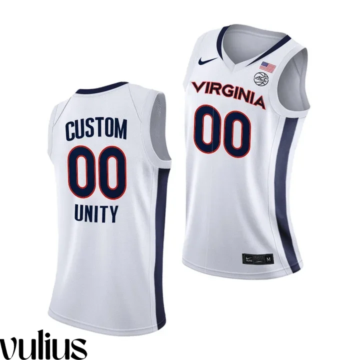 Custom Virginia Tech Jersey, White Men's, 2021 Unity New Brand Jersey -