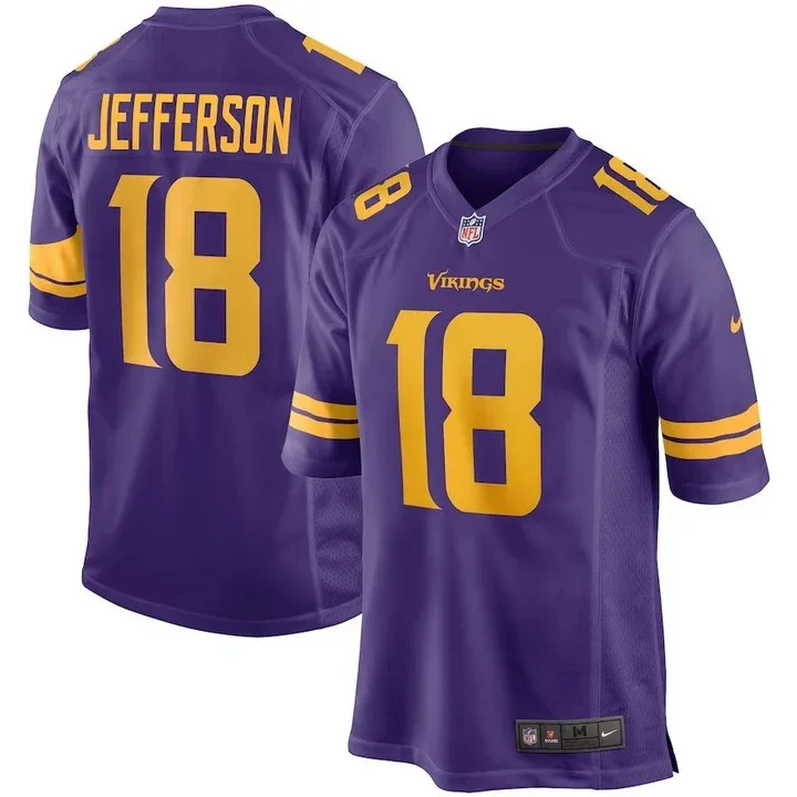 Men's Justin Jefferson Alternate Minnesota Vikings Game Jersey - Purple -