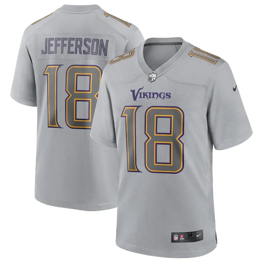 Men's Justin Jefferson Gray Minnesota Vikings Atmosphere Fashion Game Jersey -