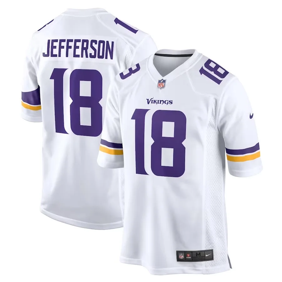 Men's Justin Jefferson White Minnesota Vikings Game Jersey -