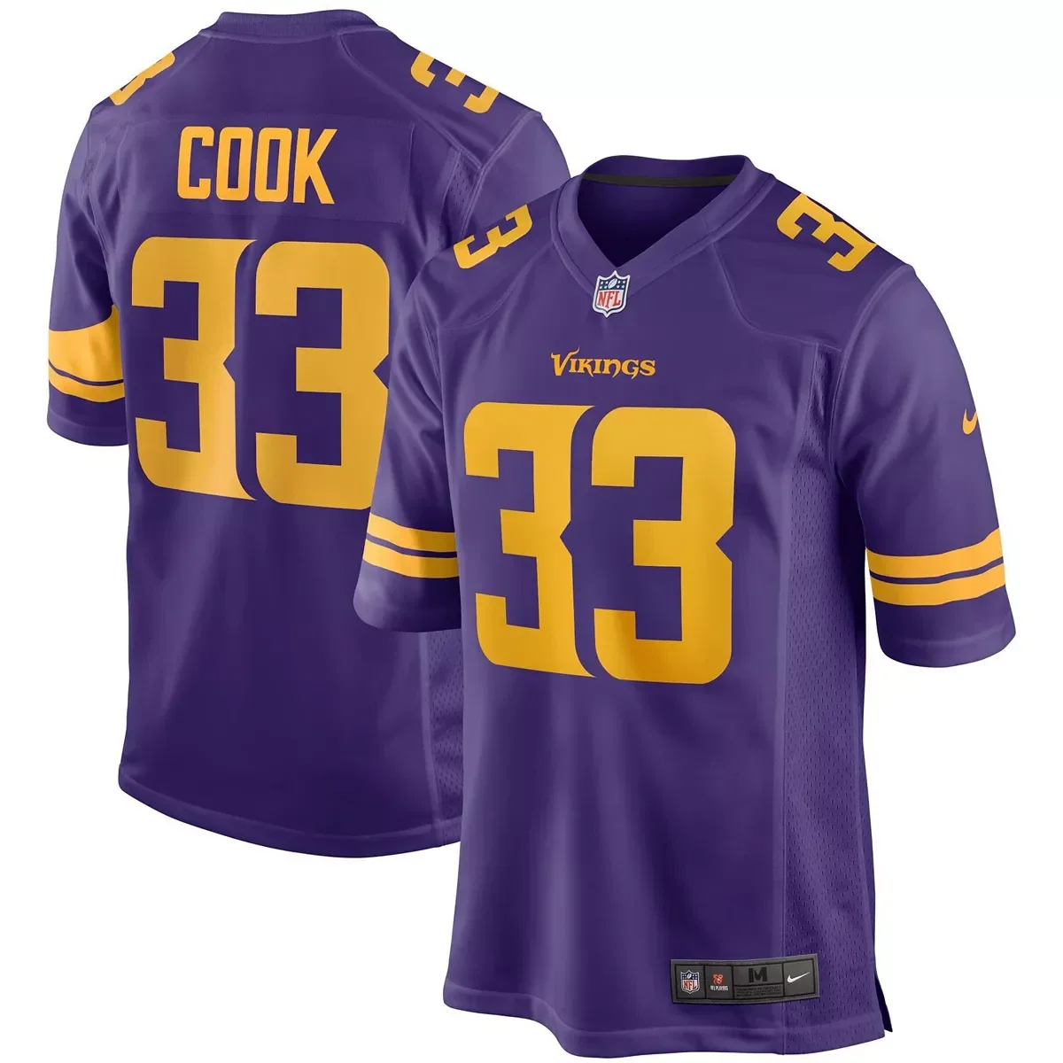 Men's Minnesota Vikings Alternate Custom Game Jersey - Purple -