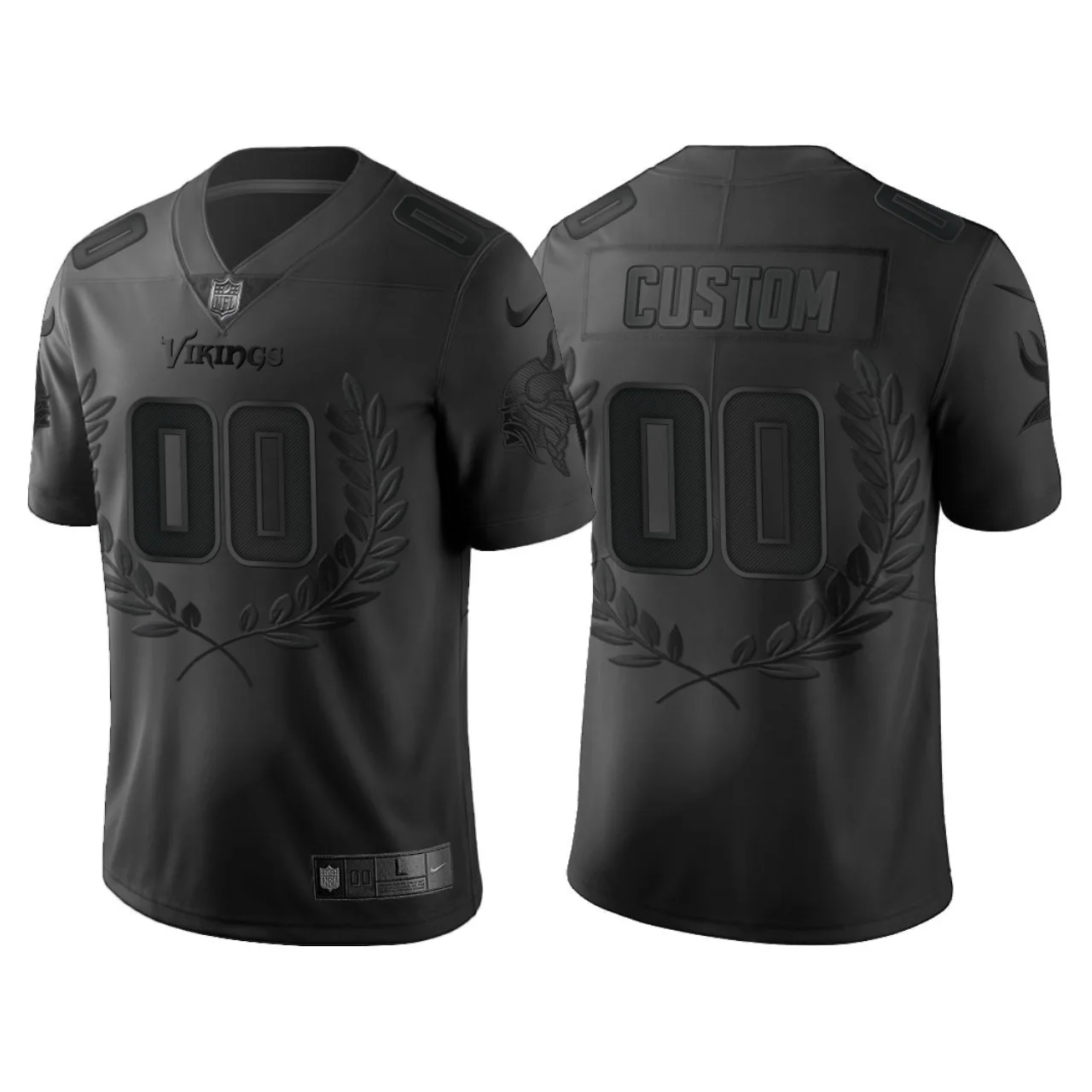 Customized Vikings Jersey for Men Minnesota Vikings Custom Black MVP Limited Jersey -