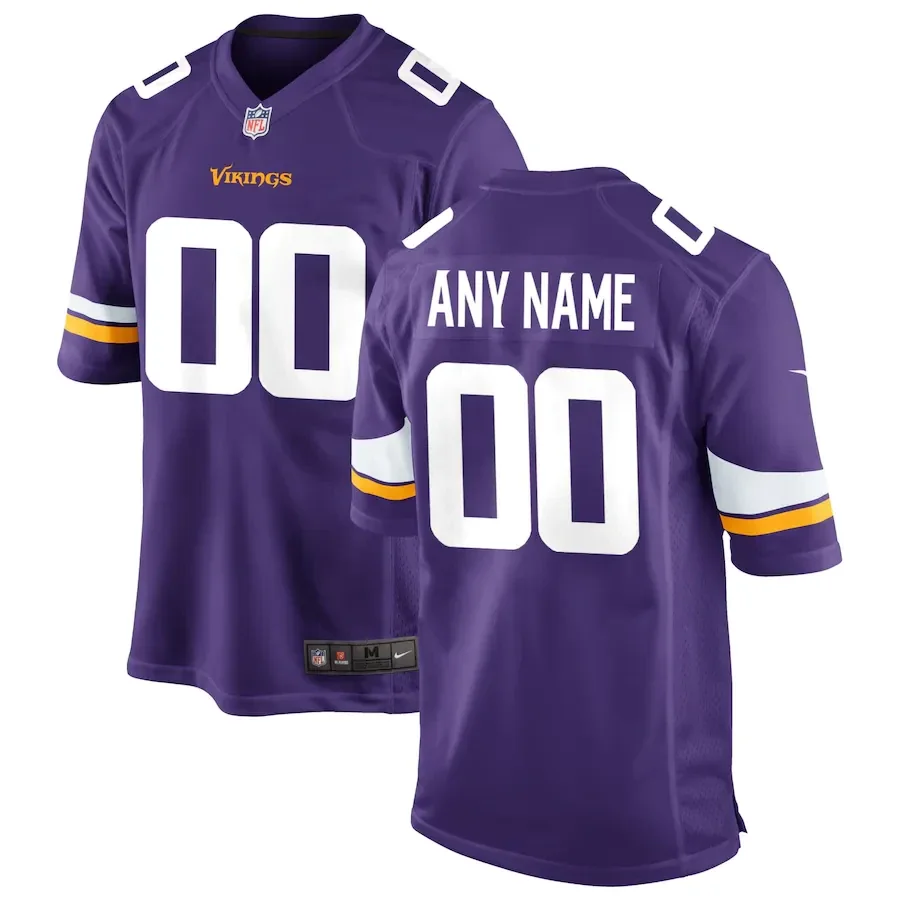 Customized Vikings Jersey for Men Minnesota Vikings Home Custom Game Jersey - Purple -