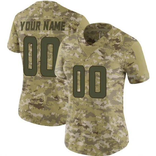 Customized Vikings Jersey for Woman CUSTOM MINNESOTA VIKINGS LIMITED CAMO 2018 SALUTE TO SERVICE JERSEY -