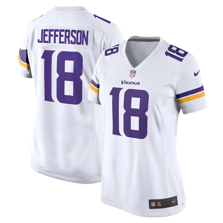 Woman's Justin Jefferson White Minnesota Vikings Game Jersey -