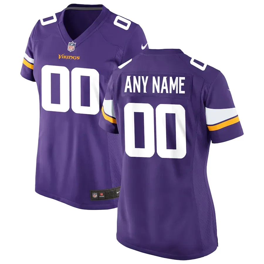Customized Vikings Jersey for Woman Minnesota Vikings Home Custom Game Jersey - Purple -